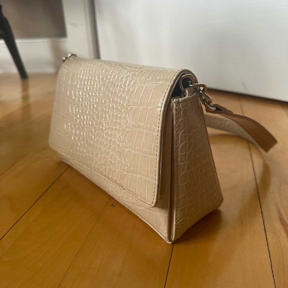 Vintage Triangular Snakeskin Pattern Shoulder Bag - image 1